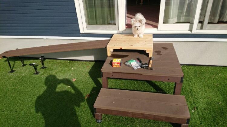 犬用スロープに滑り止め加工diy